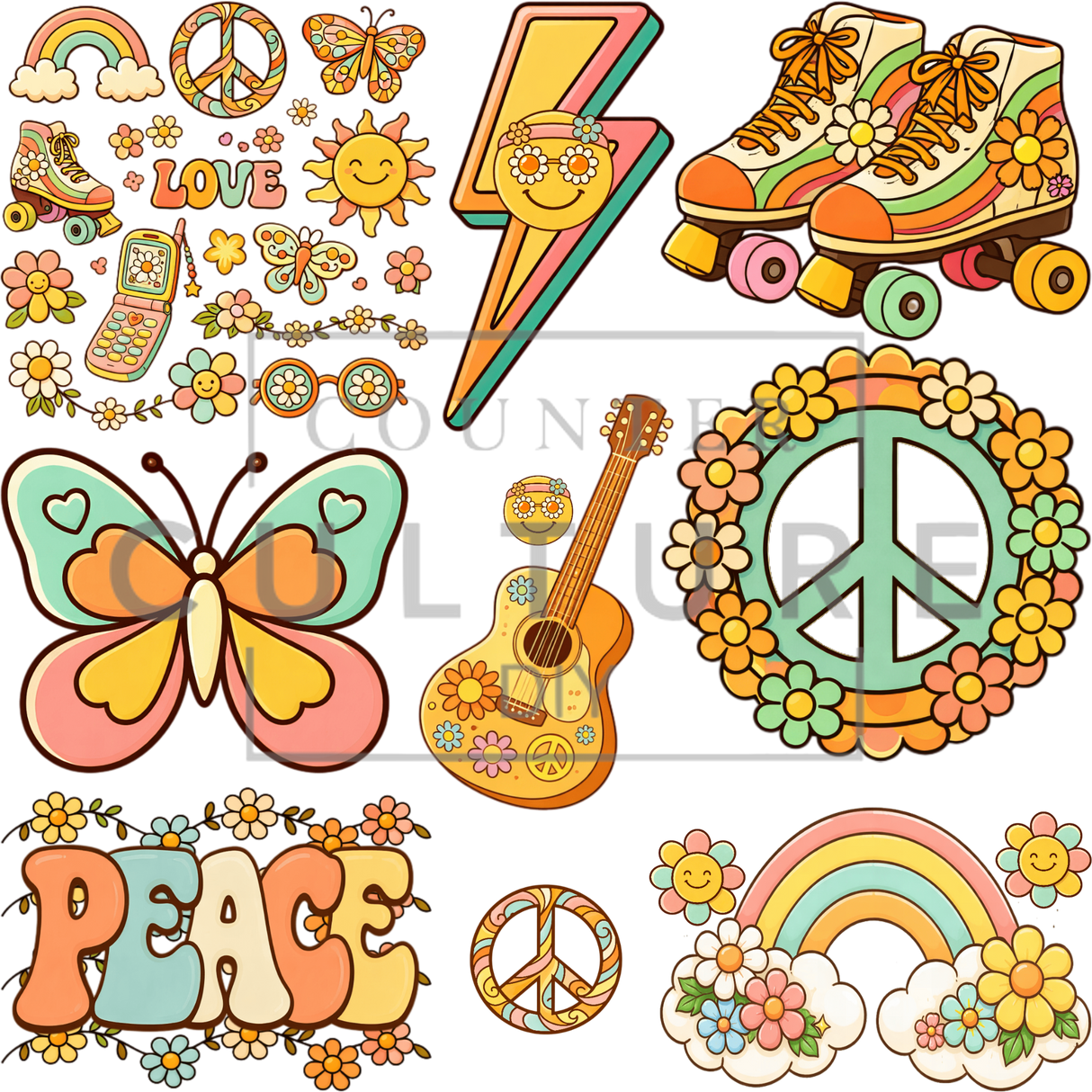 UV DTF Decal Element Sheets: Artist Series