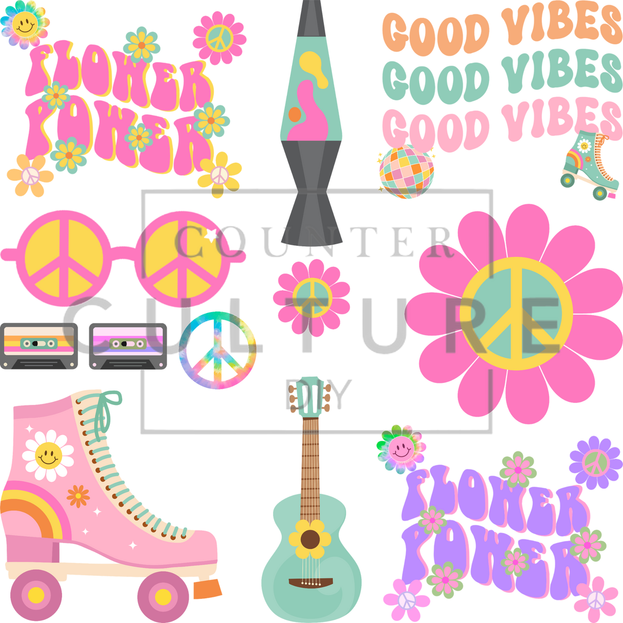 UV DTF Decal Element Sheets: Artist Series