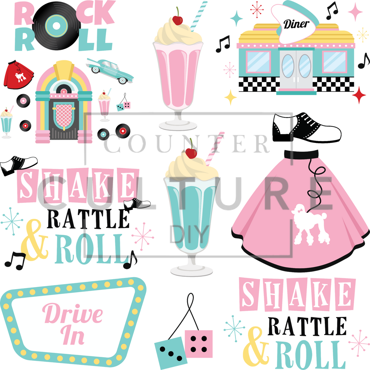 UV DTF Decal Element Sheets: Artist Series