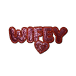 "Wifey" Red Heart sequin Chenille Patch - Counter Culture DIY