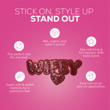 "Wifey" Red Heart sequin Chenille Patch - Counter Culture DIY