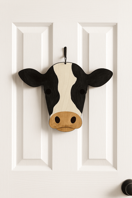 Wooden Cow Head Door Hanger Blank - Counter Culture DIY